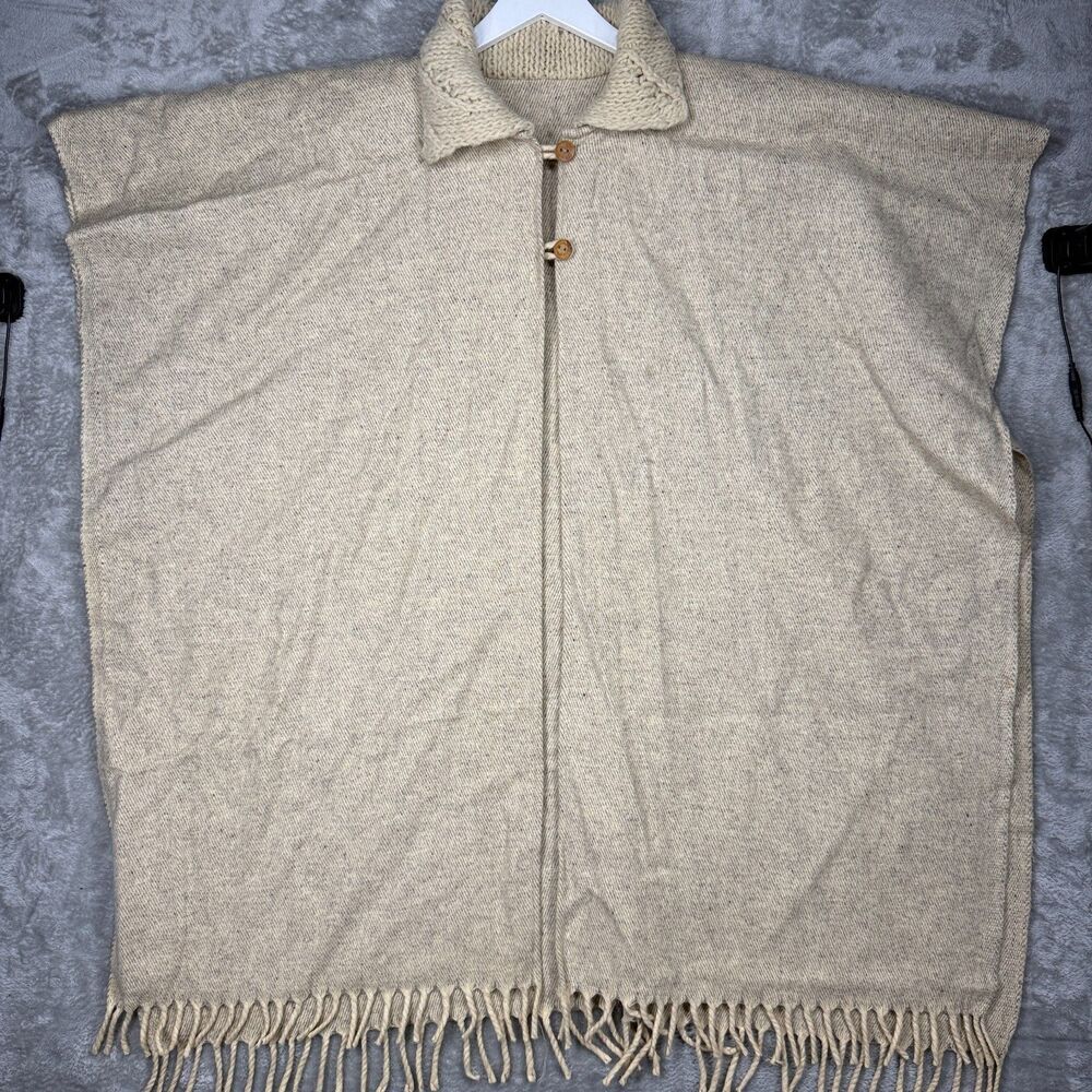 Cozy Women's Fringe Button-Up Cardigan Sweater - Cream